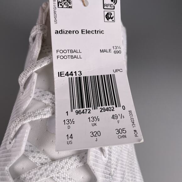 Adidas Adizero Electric Speed Juice Men 14 Chrome White Football Cleats Athletic - Picture 8 of 8